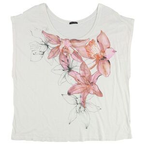 dirty violet Womens Flowers Graphic T-Shirt, Multicoloured, NWT